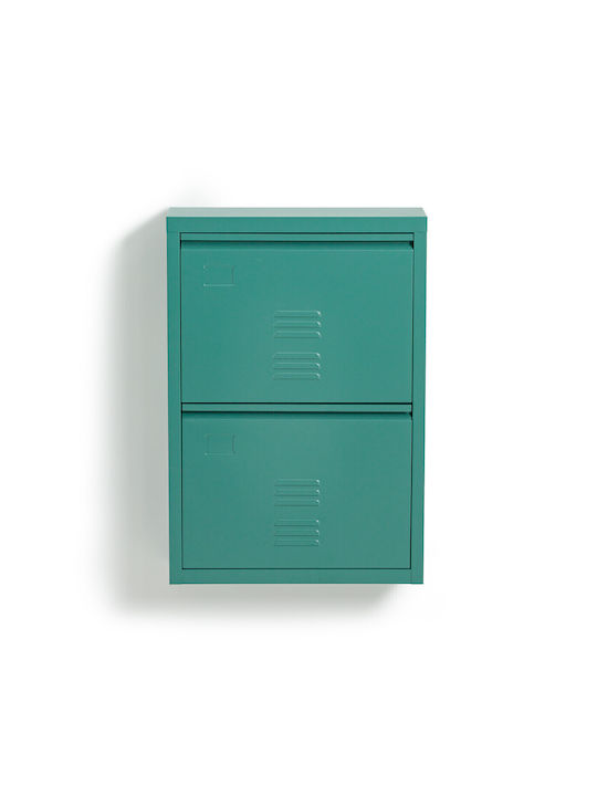 Metallic Shoe Organizer Green 50x15x72.7cm