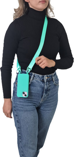 Sonique Strap Back Cover Silicone 0.5mm with Strap Light Blue (Redmi Note 13 Pro 4G / Poco M6 Pro 4G)