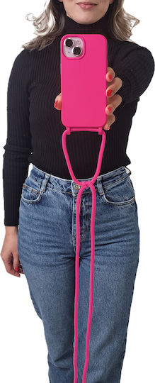 Sonique Back Cover Silicone 0.5mm with Strap Fuchsia (Poco X6 Pro)