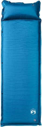 vidaXL Self-Inflating Single Camping Sleeping Mat 190x64cm Thickness 7cm in Turquoise color
