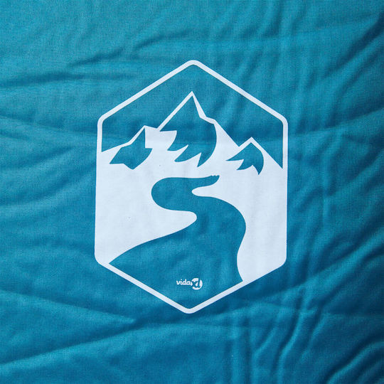 vidaXL Self-Inflating Single Camping Sleeping Mat 190x64cm Thickness 7cm in Turquoise color