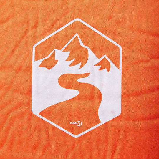 vidaXL Self-Inflating Single Camping Sleeping Mat 190x64cm Thickness 7cm in Orange color