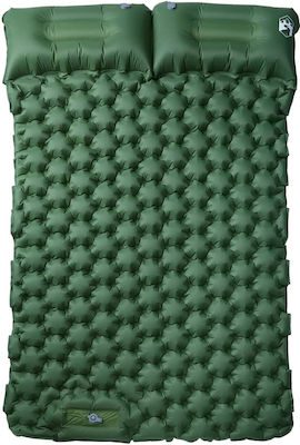 vidaXL Self-Inflating Double Camping Sleeping Mat in Green color