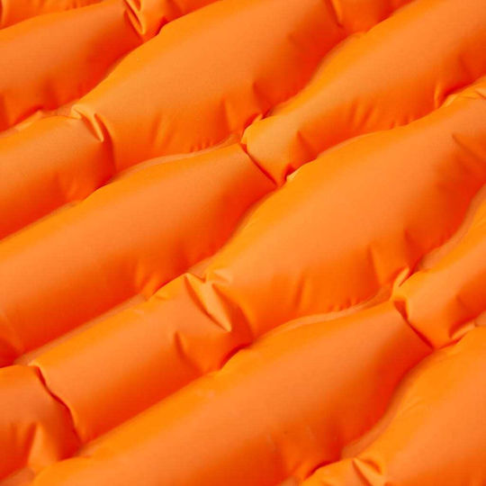 vidaXL Self-Inflating Semi-double Camping Sleeping Mat 193x66cm Thickness 6cm Orange