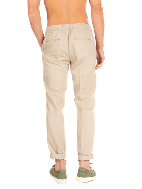 Le Deux Linen Pants Pino-Beige (Men's Pants Beige - LDM510022-810810)