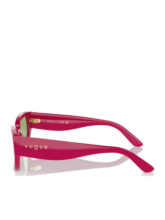 Vogue Unisex Γυαλιά Ηλίου με Κόκκινο Κοκκάλινο Σκελετό και Πράσινο Φακό VO5586S 3160/2