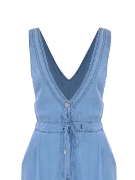 Women's Denim One-piece Suit Blue