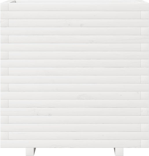 vidaXL Planter Box Wooden White 70x40x72cm.