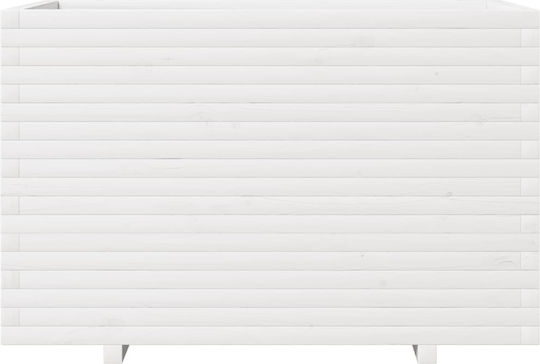 vidaXL Ζαρντινιέρα Ξύλινη Λευκή 110x60x72εκ.