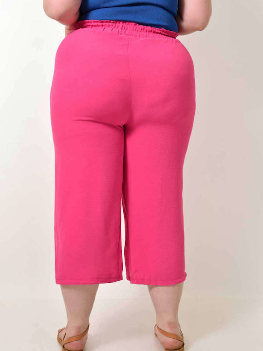 Women's Culottes with Elastic Fuchsia