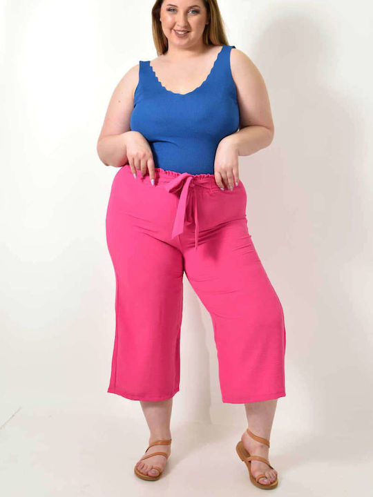 Women's Culottes with Elastic Fuchsia