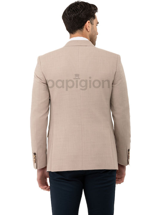 Men's Suit Jacket Slim Fit Beige