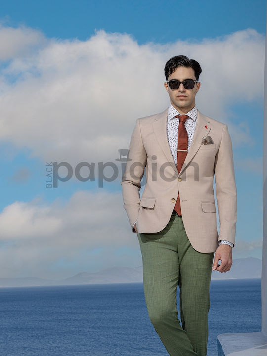 Men's Suit Jacket Slim Fit Beige