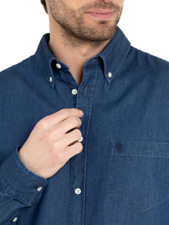 Cu mânecă lungă Denim Cămașă Navy