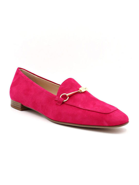 Hogl Leather Women's Moccasins in Fuchsia Color