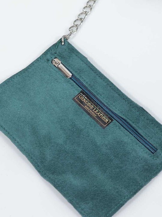 Leder Damentasche Shopper Schultertasche Petrol Blau