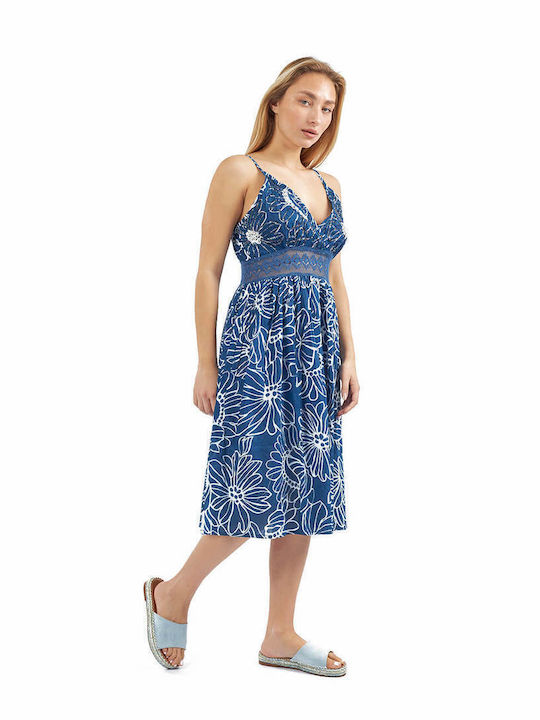 Verde Damen Kleid Strand Blau