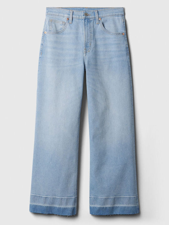 GAP Damen Baumwolle Palazzo-Hose Blue