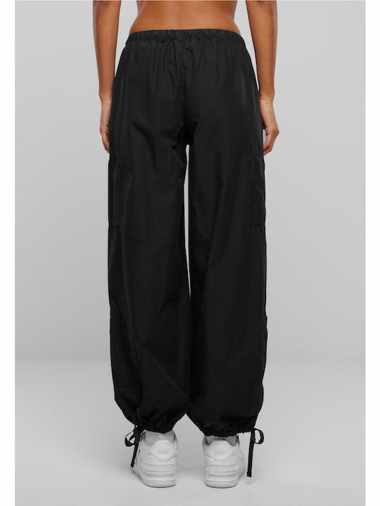 Parashute Women's Fabric Cargo Trousers Black