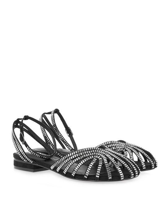 Exe Women's Flat Sandals in Black Color