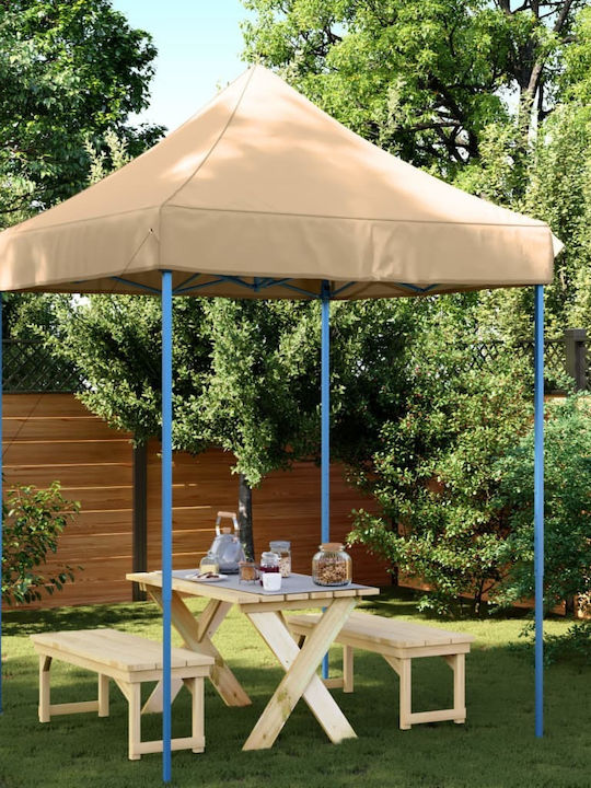 vidaXL Faltbarer Pavillon Garten Beige 2x2m