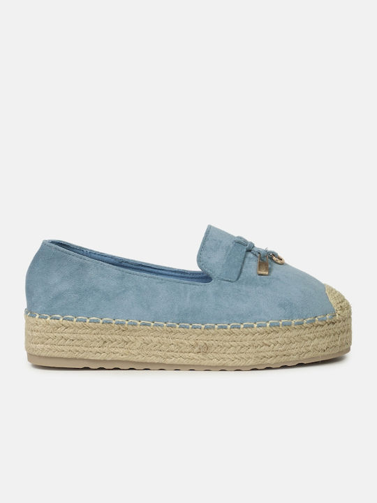 InShoes Women's Synthetic Leather Espadrilles Light Blue