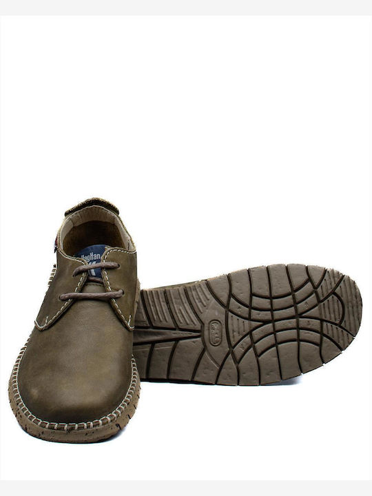 Men's Leather Casual Shoes Haki
