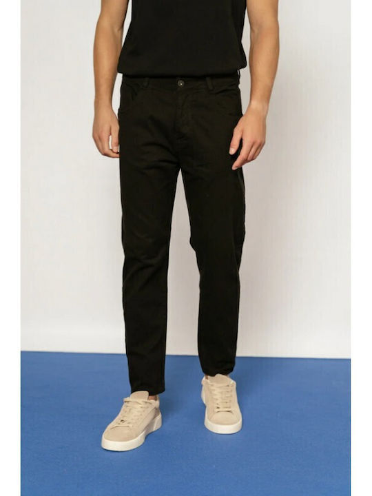 Ανδρικό Παντελόνι Τζιν Cropped Regular Fit Black