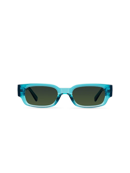 Meller Sunglasses with Light Blue Plastic Frame and Green Polarized Lens SURA-OCEANOLI