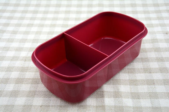 Cutie De Prânz Din Plastic Roșie Cu Compartimente 740ml