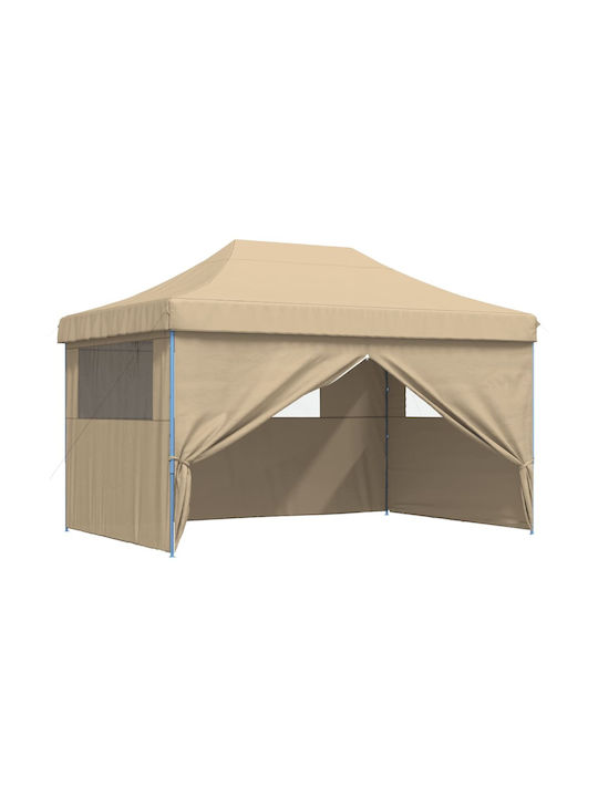 vidaXL Garden Freestanding Gazebo Beige 4.4x2.92cm