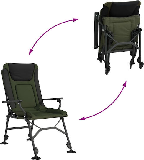 vidaXL Lounger-Armchair Beach Green 61x92x100cm