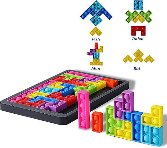 Tetris Pop it Fidget Πλαστικό Πολύχρωμο