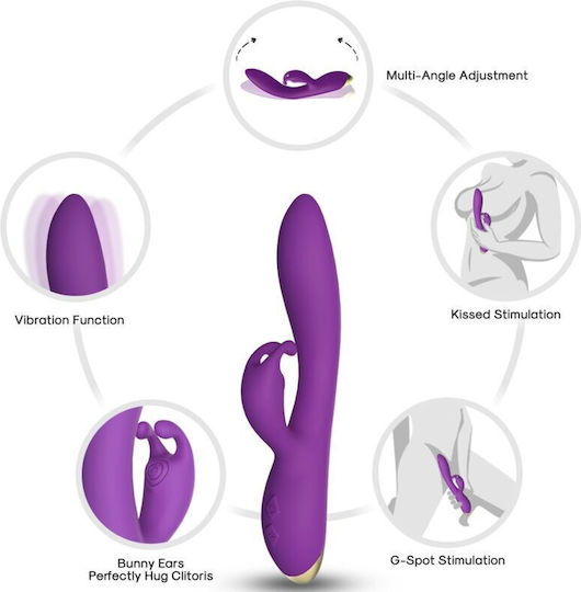 Armony Vibrator Iepurele cu Telecomandă 22.2cm Violet