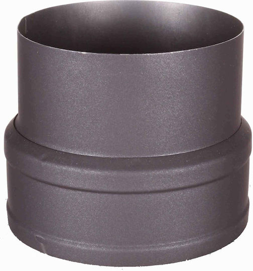 Συστολή Καπνοδόχου Inox 130mm Ασημί