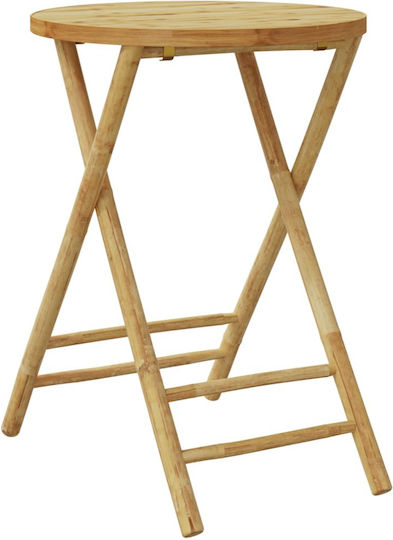 Tisch für kleine Außenbereiche aus Bambus Zusammenklappbar Bamboo 55x55x75cm