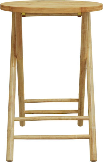 Tisch für kleine Außenbereiche aus Bambus Zusammenklappbar Bamboo 55x55x75cm