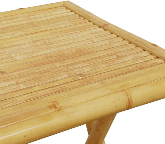 Tisch für kleine Außenbereiche aus Bambus Zusammenklappbar Bamboo 55x55x75cm