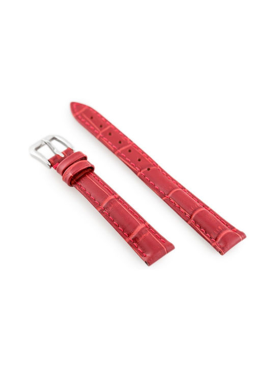 Pacific Leather Strap Red 12mm