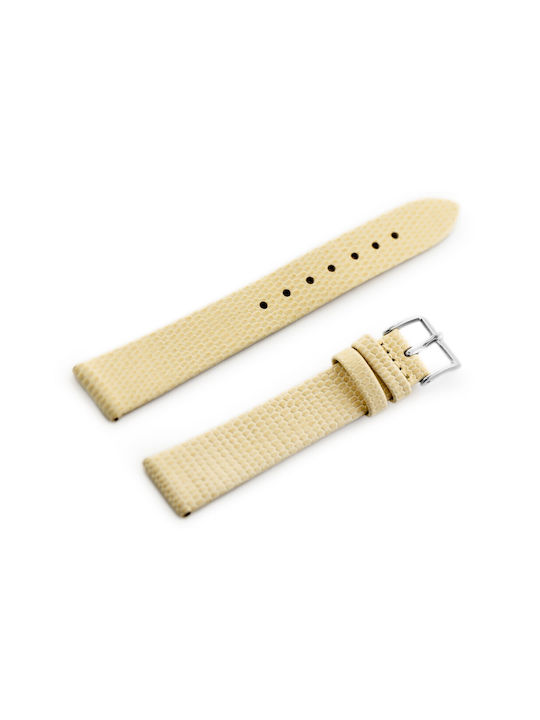 Pacific Leather Strap Beige 18mm