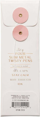 Designworks Ink Twisty Slim Metal Pens 3-pack Set Dpsm.2024eu