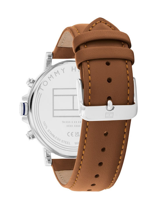 Tommy Hilfiger Tyson Мъжки Часовник 44mm На Батерия с Бежова Метална Гривна