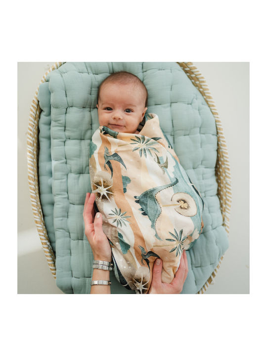 La Millou Κουβέρτα Κούνιας Swaddle Bright Luna Μπαμπού Μπεζ 100x120εκ.