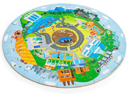 Ξύλινο Παιδικό Puzzle Σφηνώματα 50pcs Kidslife