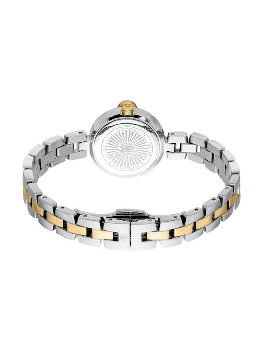 Roberto Cavalli Snake Core Mini Uhr mit Gold Metallarmband