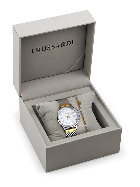 Trussardi Ceas de Damă cu Argintiu Brățară Metalică