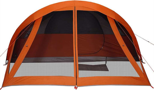 vidaXL Camping Tent Orange for 6 People 455x370x175cm