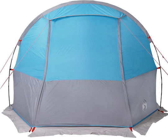 vidaXL Палатка За Къмпинг Тунел Синя За 4 Хора 455x265x194см