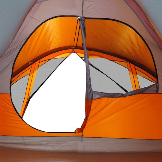 vidaXL Camping Tent Orange for 6 People 455x370x175cm