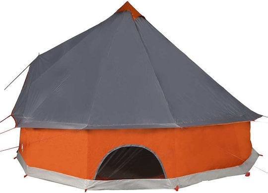 vidaXL Tipi 8 Personen Campingzelt Orange für 8 Personen 410x410x250cm